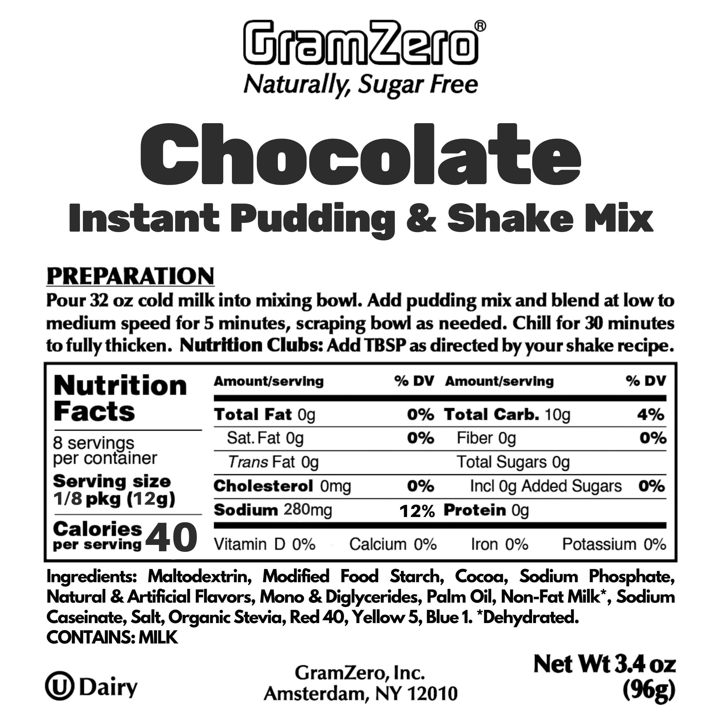 CHOCOLATE Sugar Free Pudding Mix Without Aspartame 🍫 Protein Shake Flavoring - Image 3